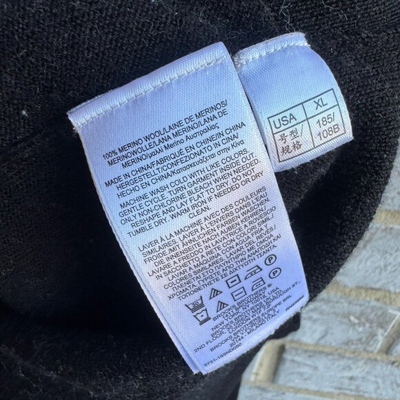 Brooks Brothers Long Sleeve 1/4 Zip 100% Merino Wool Sweater Men's Size XL - Picture 4 of 8